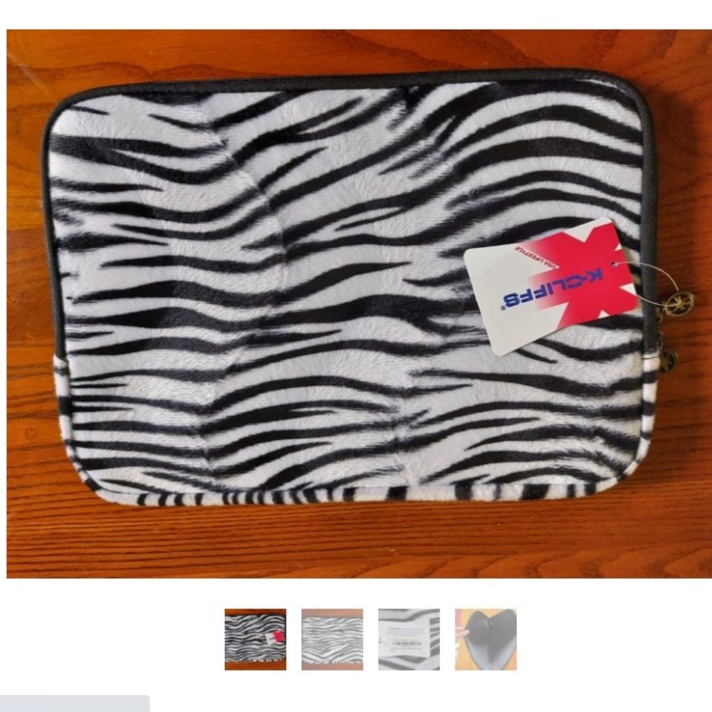 Kcliffs velvet Zebra padded case
